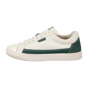 Tory Burch Size 9M Womens Classic Court Sneaker Ivory Canvas/Mineral Green